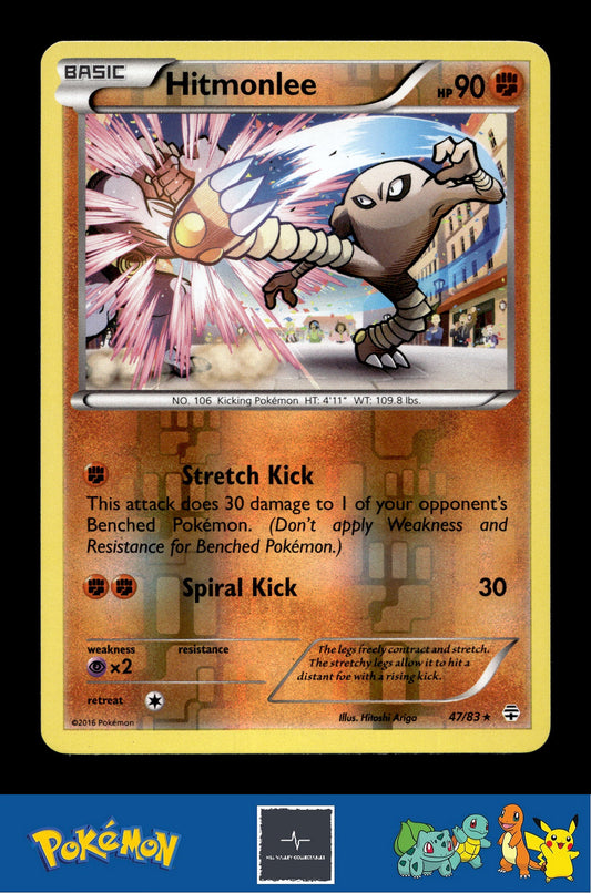 2016 Pokemon XY Generations 20th 47/83 Hitmonlee Reverse
