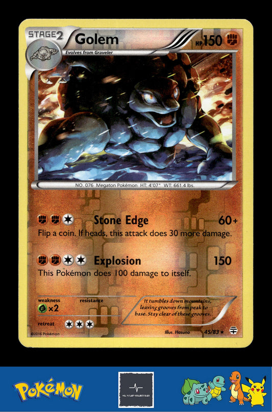 2016 Pokemon XY Generations 20th 45/83 Golem Reverse