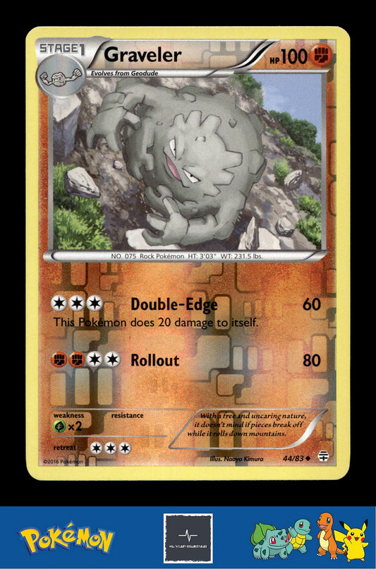 2016 Pokemon XY Generations 20th 44/83 Graveler Reverse