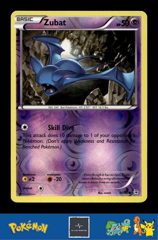 2016 Pokemon XY Generations 20th 30/83 Zubat Reverse