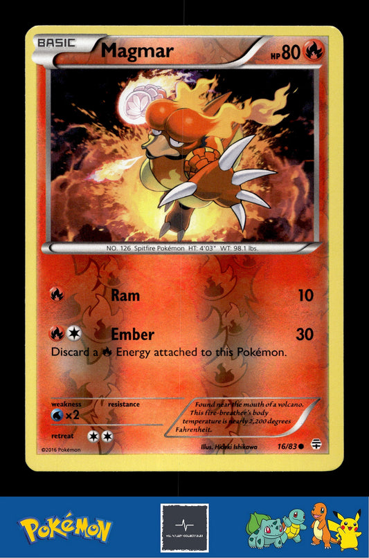 2016 Pokemon XY Generations 20th 16/83 Magmar Reverse