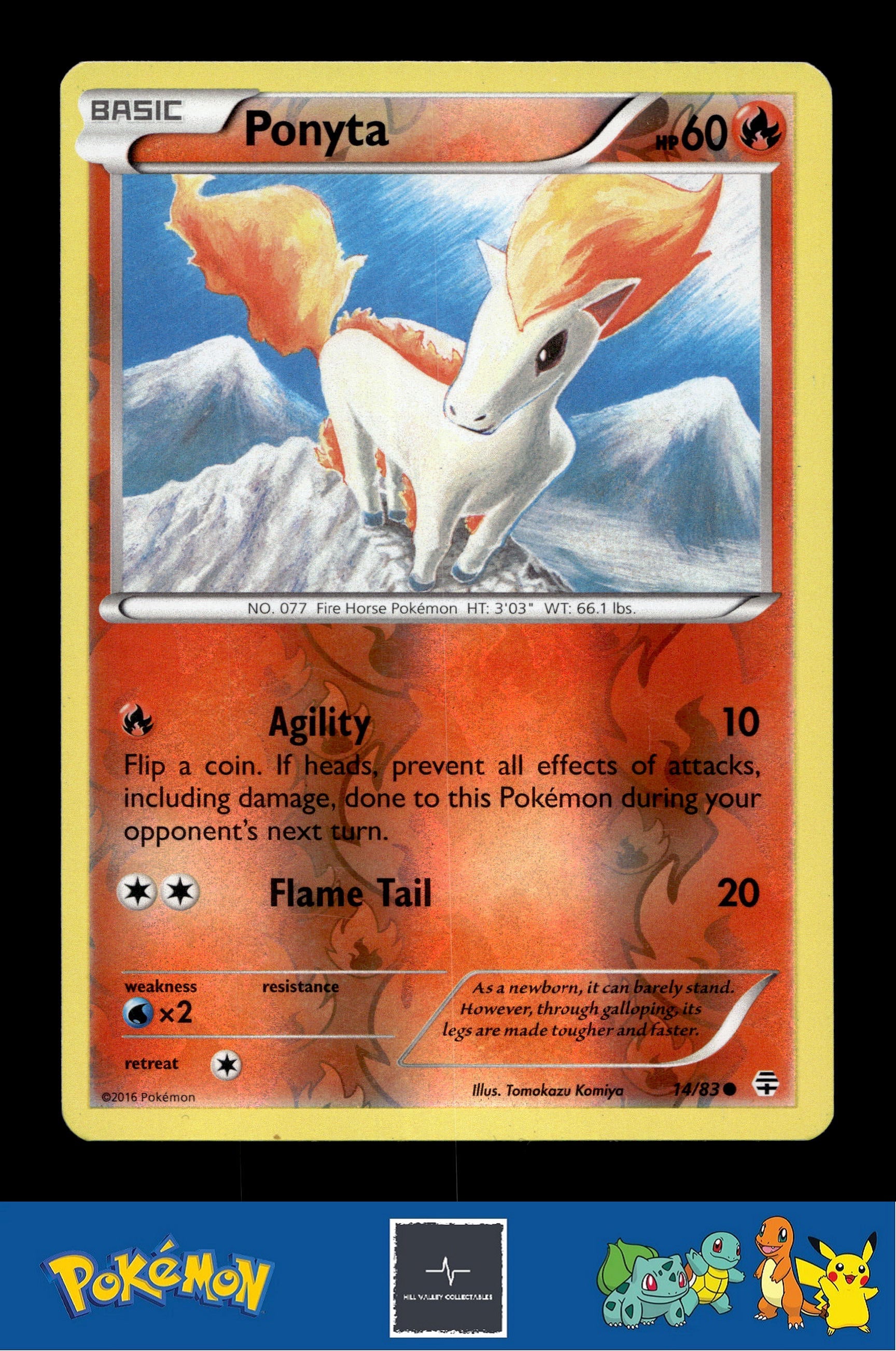 2016 Pokemon XY Generations 20th 14/83 Ponyta (Komiya) Reverse