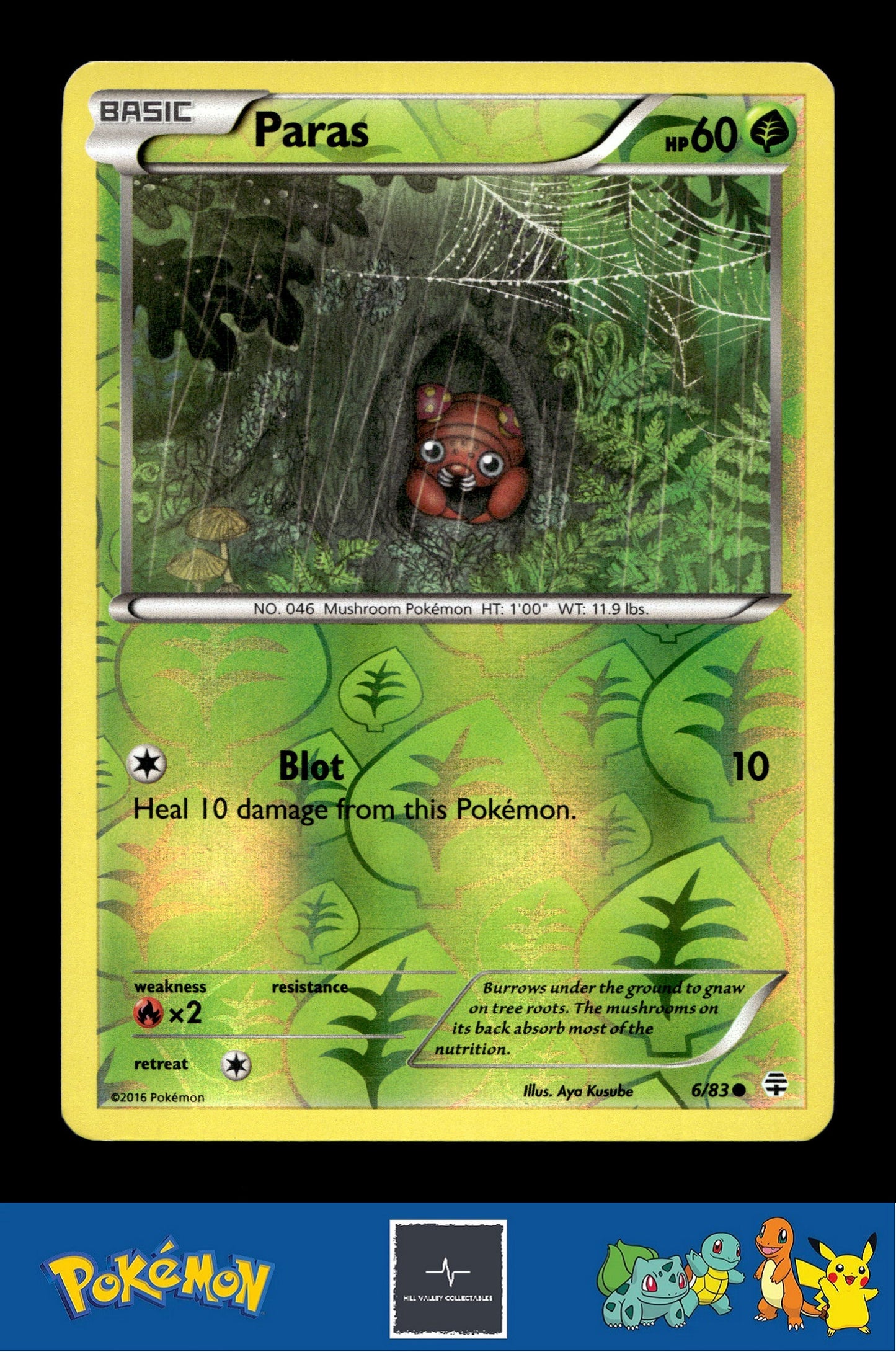 2016 Pokemon XY Generations 20th 6/83 Paras Reverse