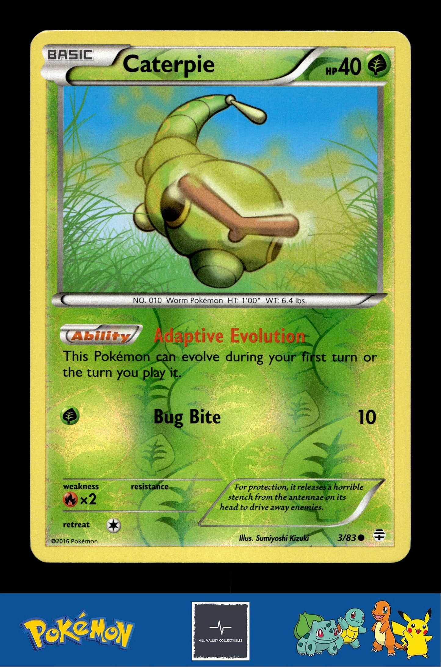 2016 Pokemon XY Generations 20th 3/83 Caterpie Reverse