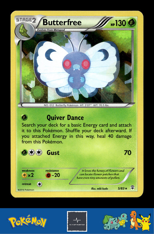 2016 Pokemon XY Generations 20th 5/83 Butterfree Holo