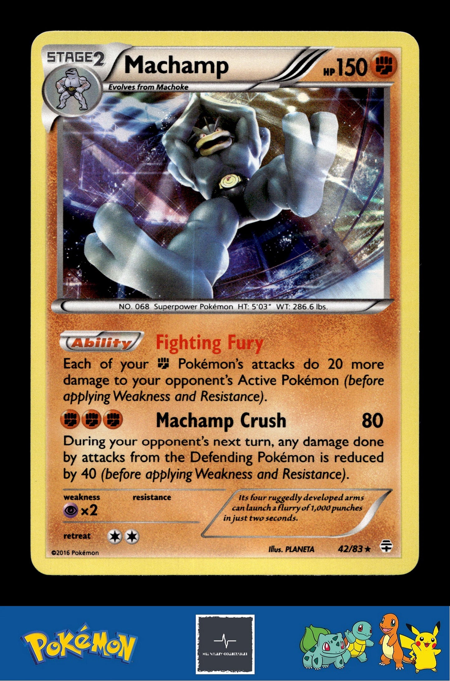 2016 Pokemon XY Generations 20th 42/83 Machamp Holo