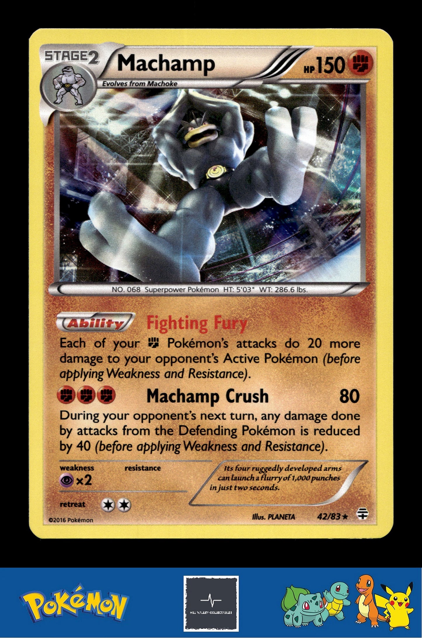 2016 Pokemon XY Generations 20th 42/83 Machamp Holo