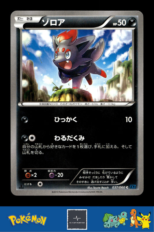 2013 Japanese Pokemon XY1 Collection X 037/060 Zorua 1st Ed