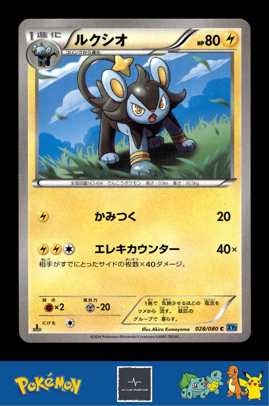 2014 Japanese Pokemon XY2 Wild Blaze 028/080 Luxio 1st Ed