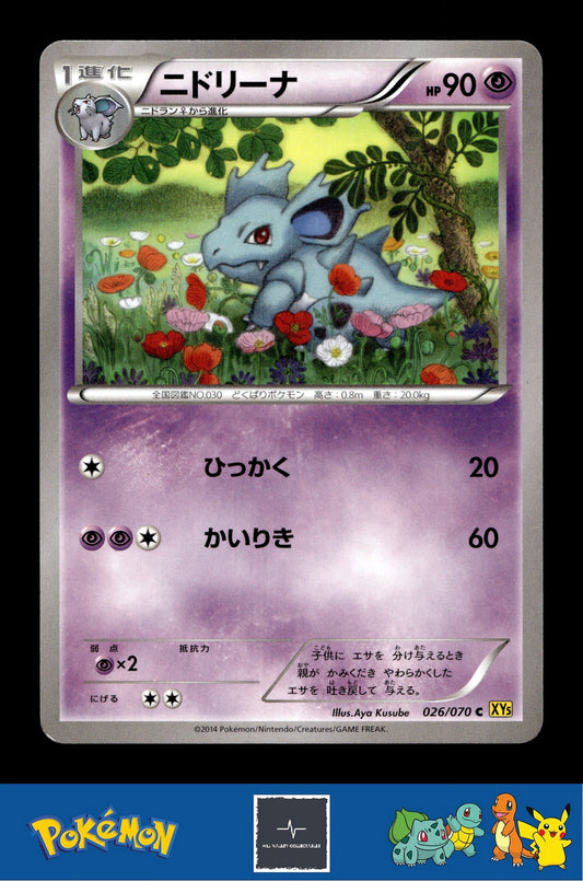 2014 Japanese Pokemon XY5 Gaia Volcano 026/070 Nidorina 1st Ed