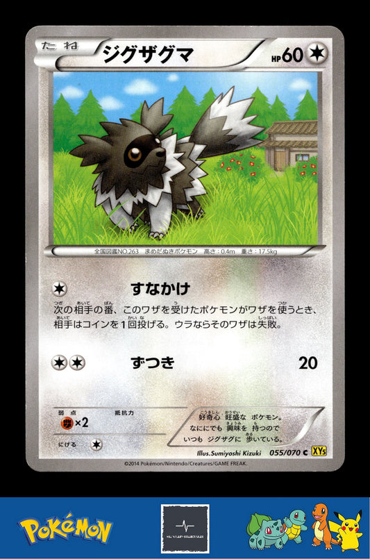 2014 Japanese Pokemon XY5 Gaia Volcano 055/070 Zigzagoon Unlimited