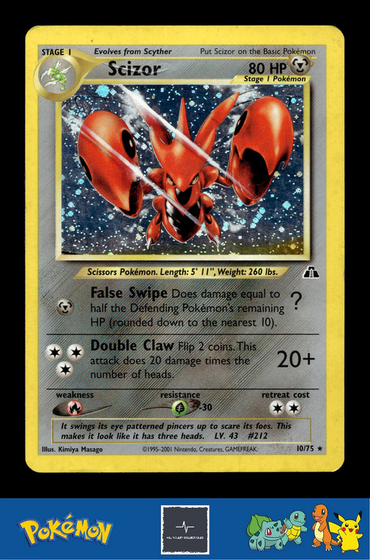 2001 Pokemon Neo Discovery 10/75 Scizor Holo