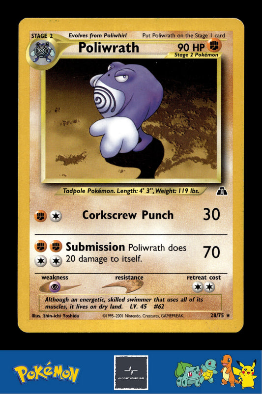 2001 Pokemon Neo Discovery 28/75 Poliwrath