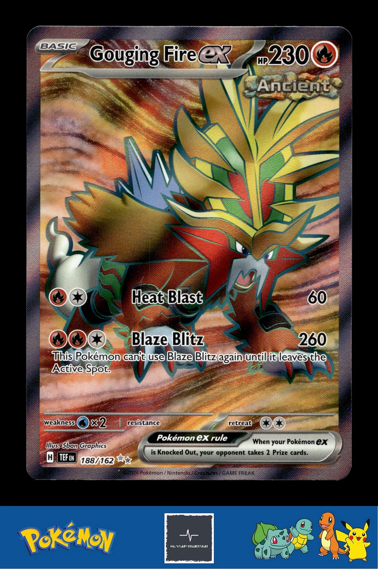 2024 Pokemon TEFen Temporal Forces 188/162 Gouging Fire ex