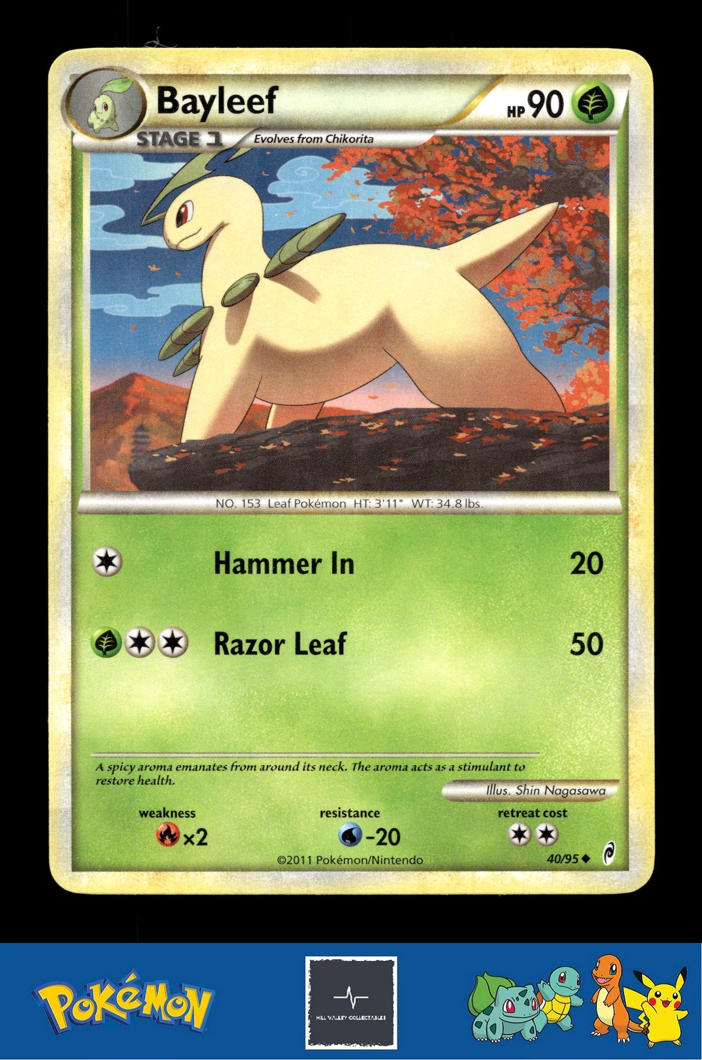 2011 Pokemon HGSS Call of Legends 40/95 Bayleef