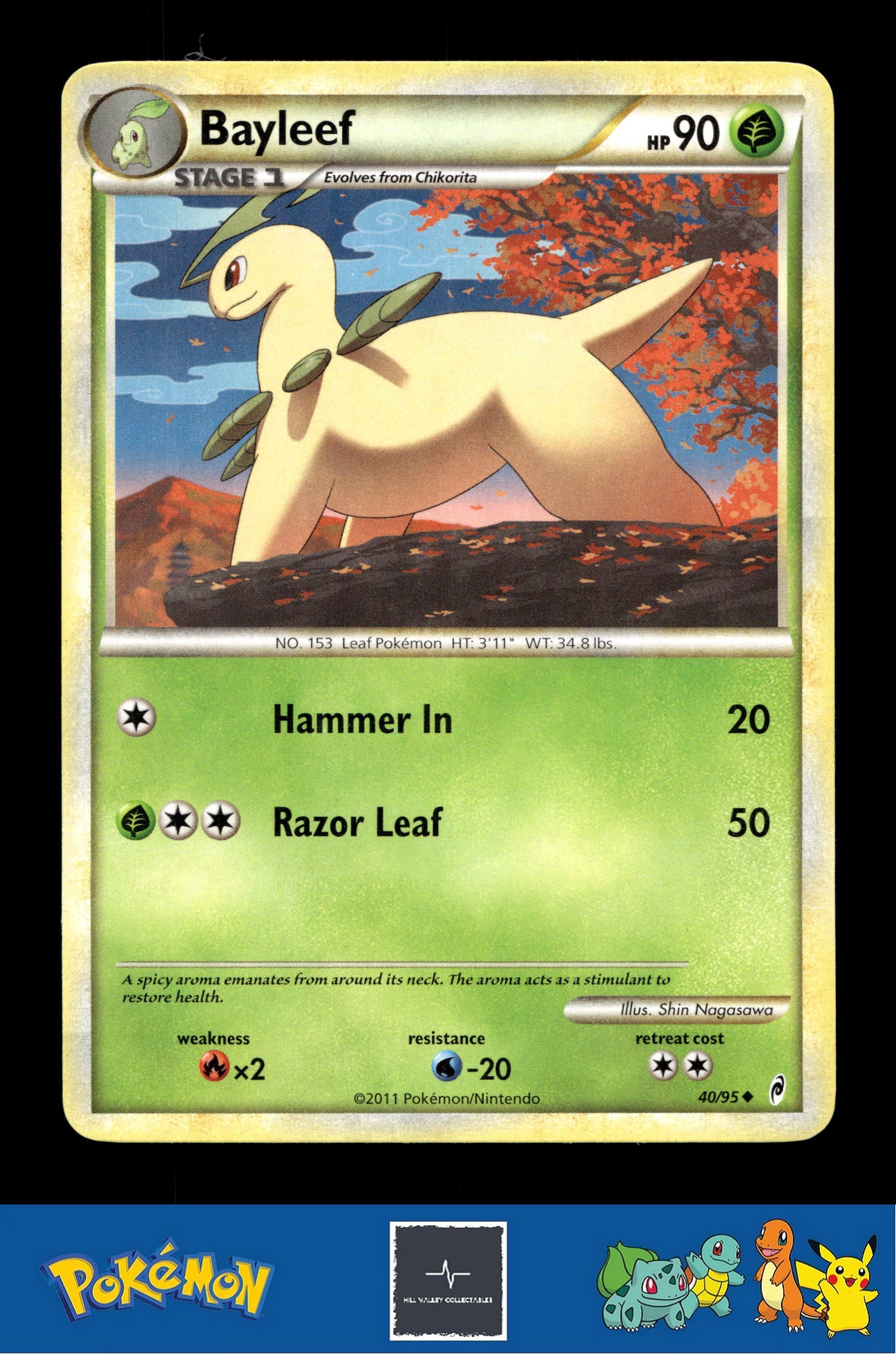 2011 Pokemon HGSS Call of Legends 40/95 Bayleef