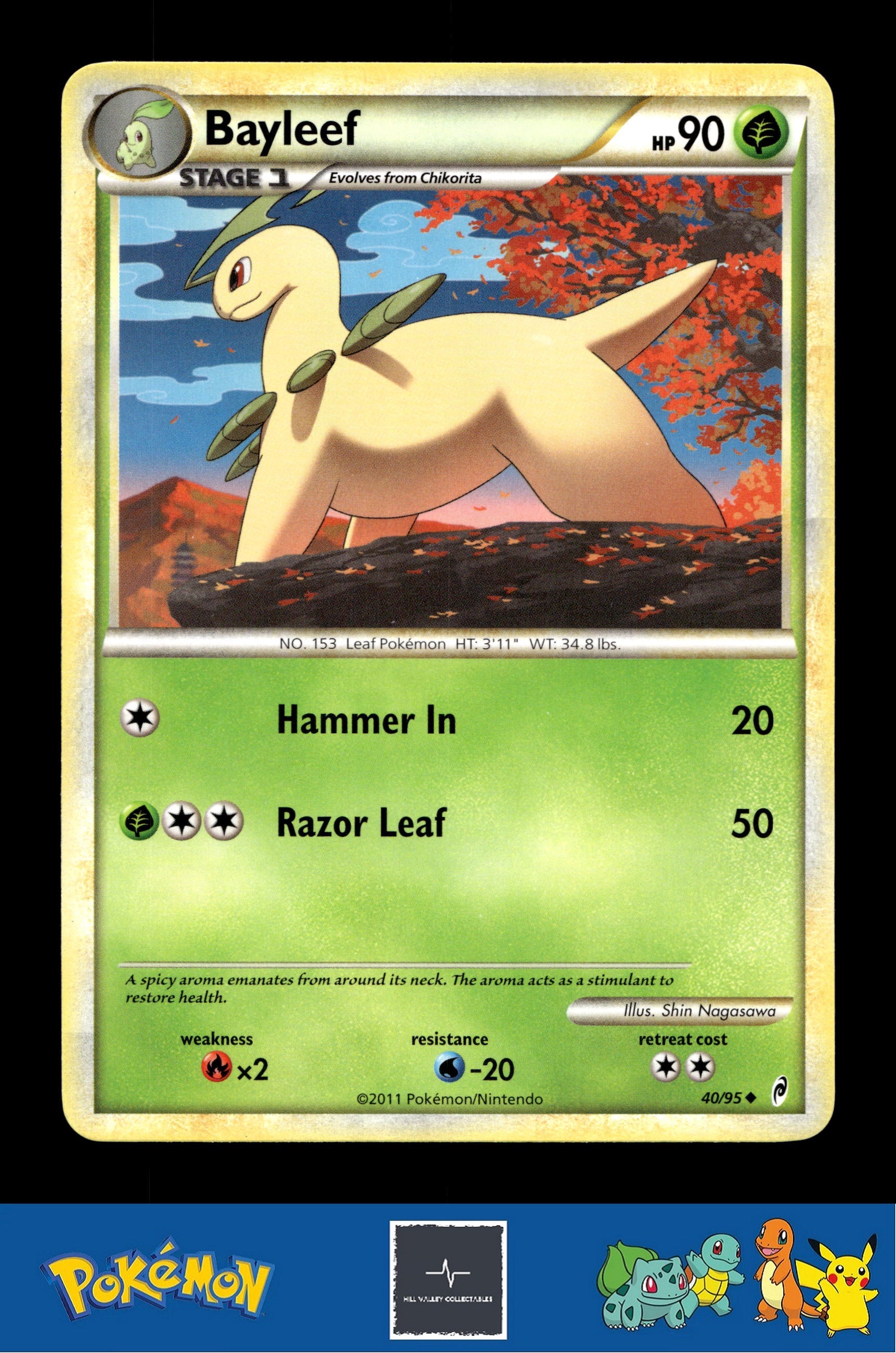 2011 Pokemon HGSS Call of Legends 40/95 Bayleef