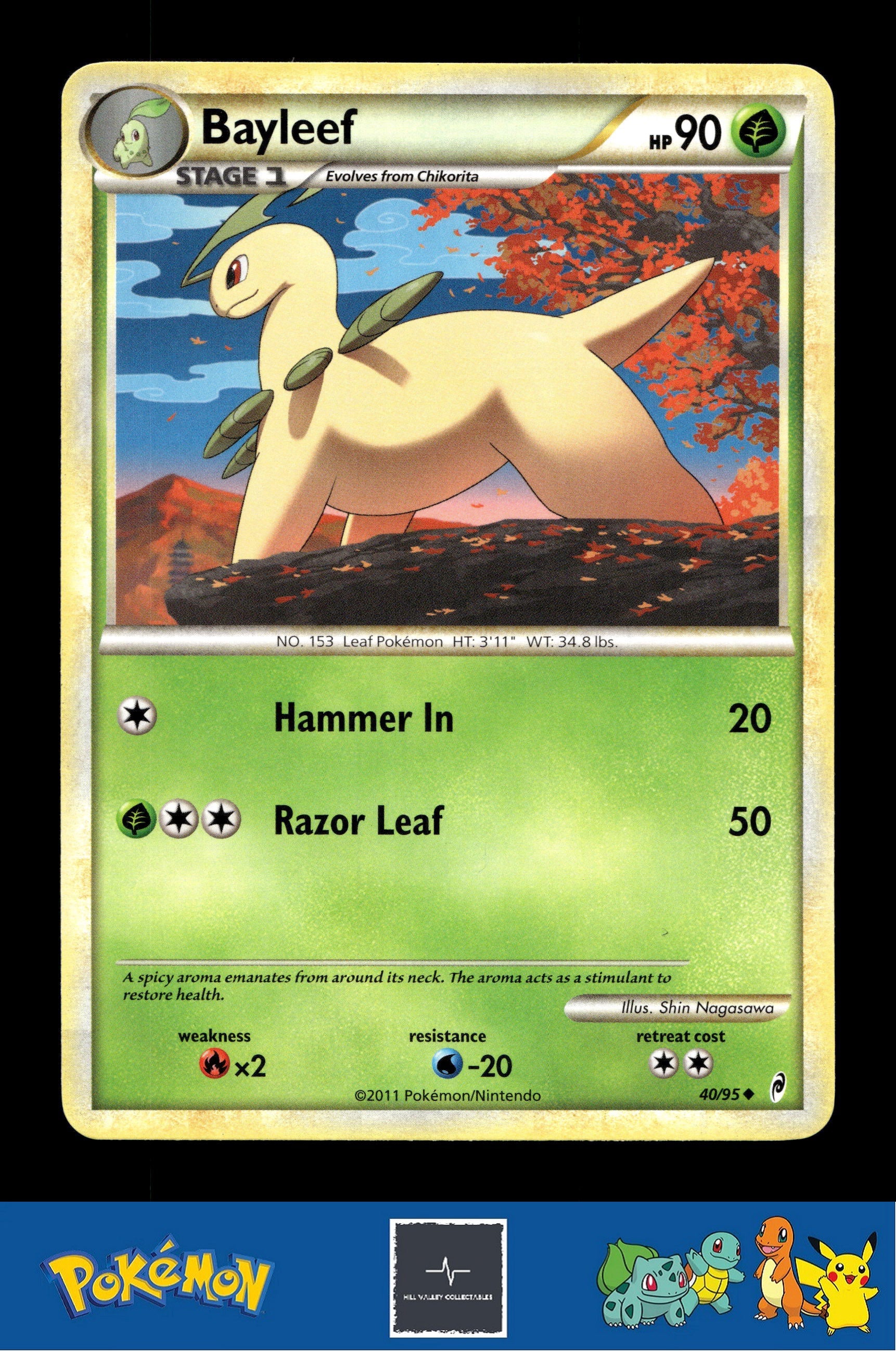 2011 Pokemon HGSS Call of Legends 40/95 Bayleef