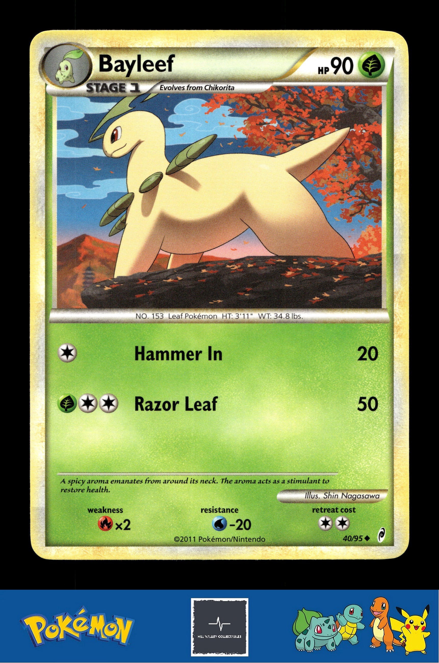 2011 Pokemon HGSS Call of Legends 40/95 Bayleef