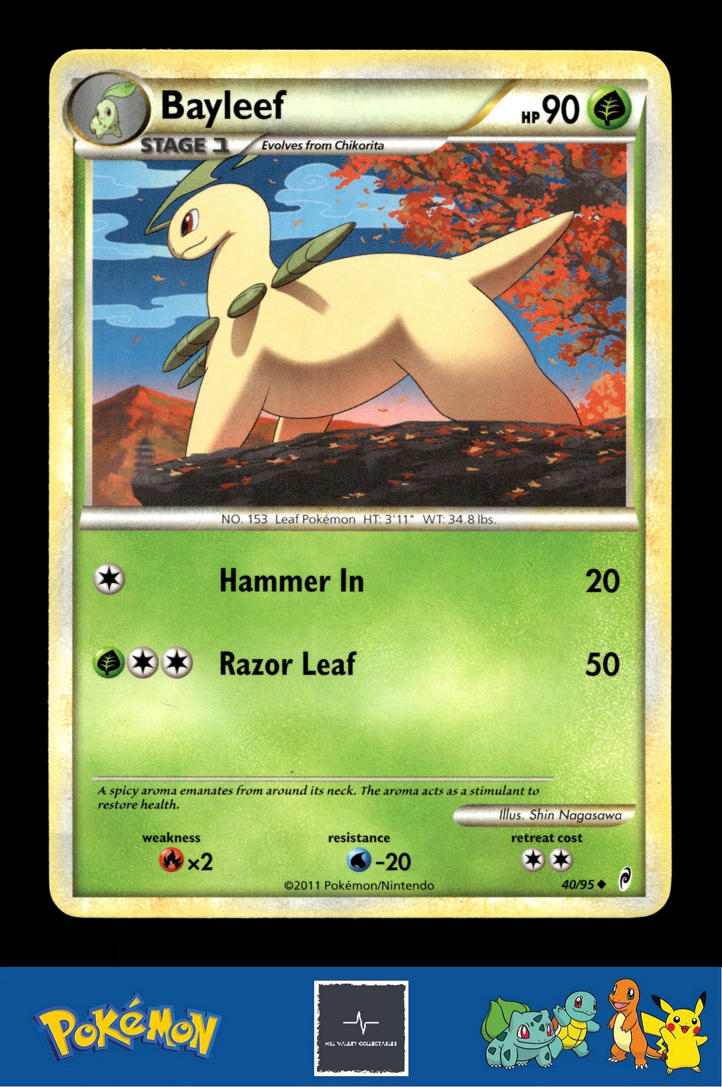 2011 Pokemon HGSS Call of Legends 40/95 Bayleef