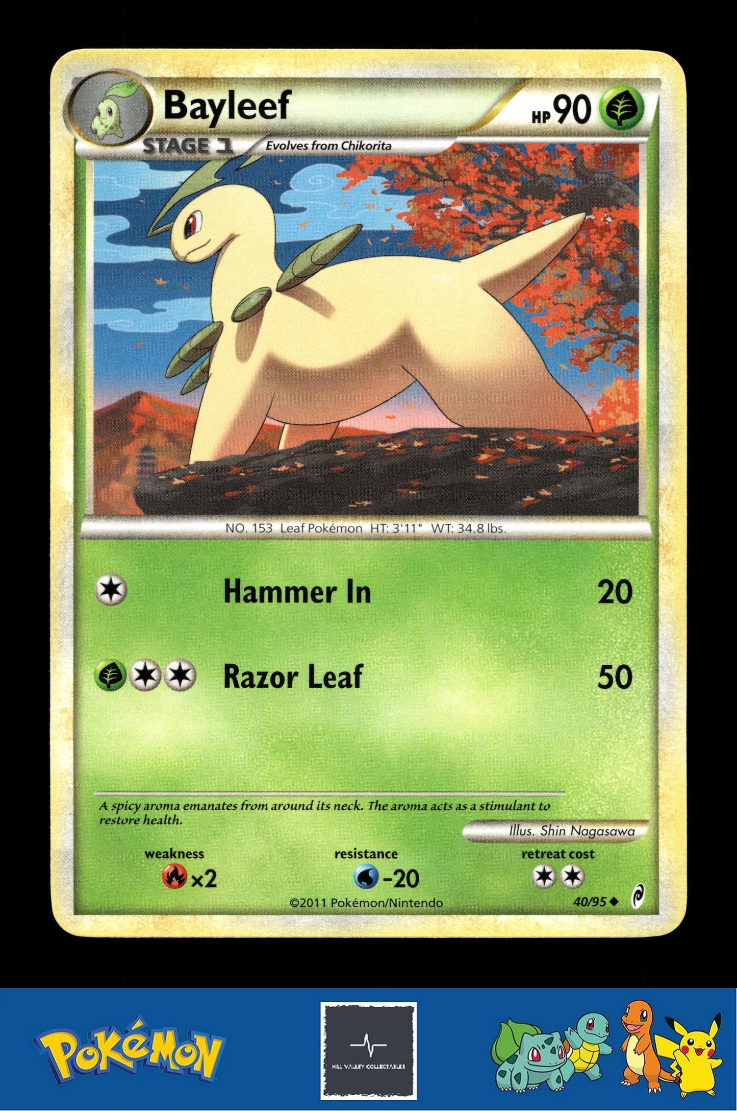 2011 Pokemon HGSS Call of Legends 40/95 Bayleef