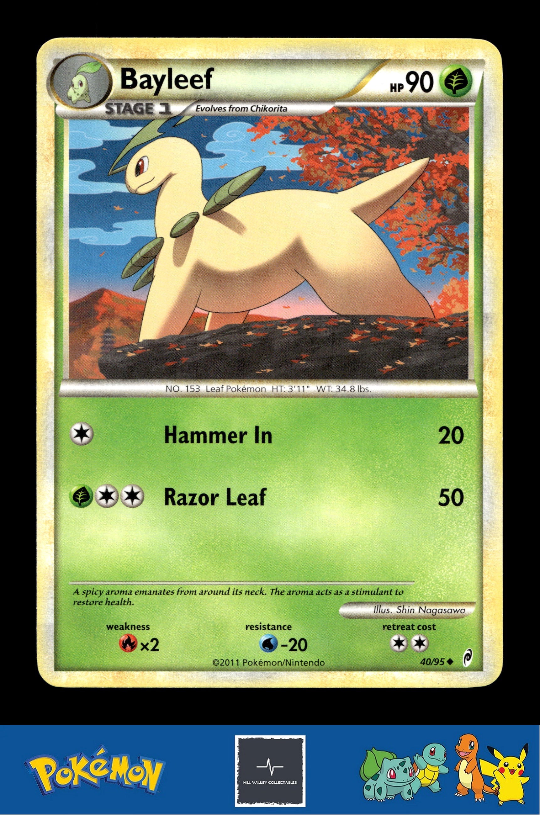 2011 Pokemon HGSS Call of Legends 40/95 Bayleef