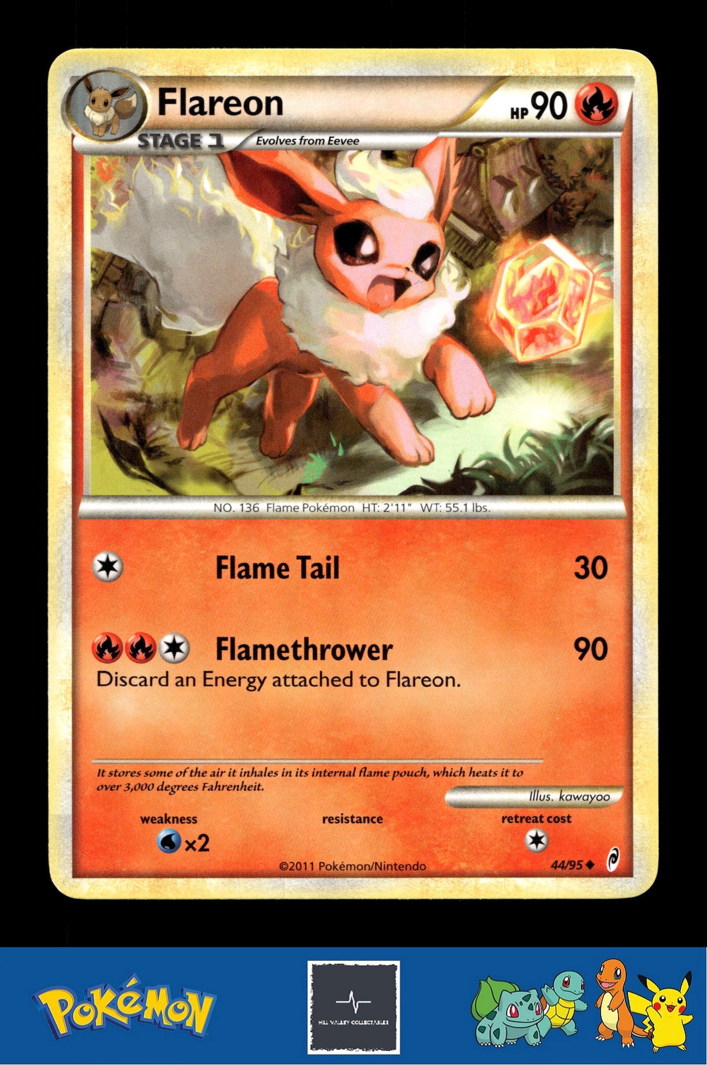 2011 Pokemon HGSS Call of Legends 44/95 Flareon