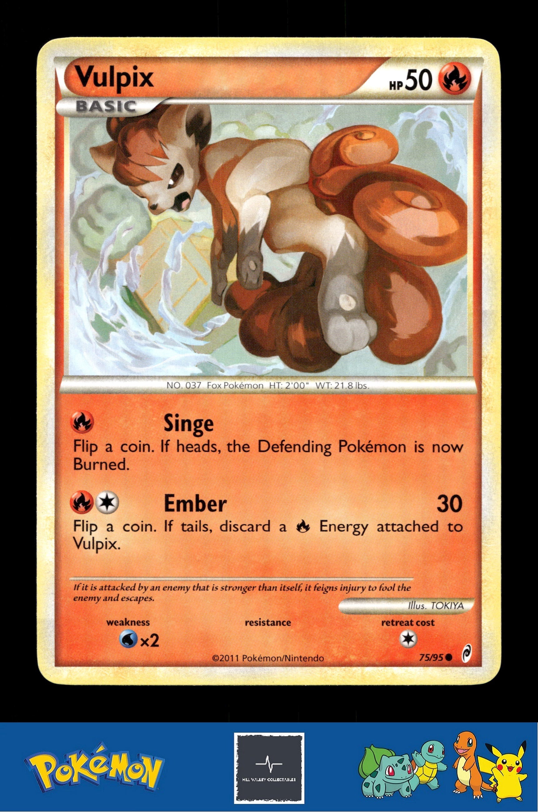 2011 Pokemon HGSS Call of Legends 75/95 Vulpix