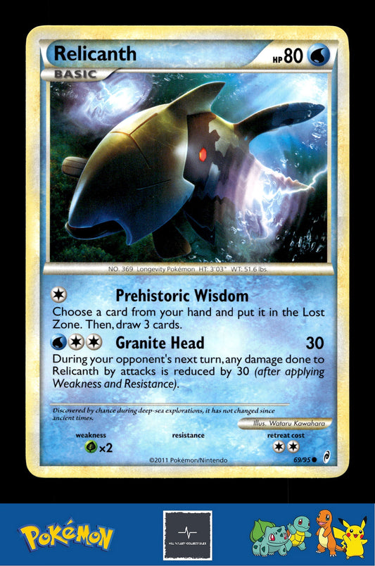 2011 Pokemon HGSS Call of Legends 69/95 Relicanth