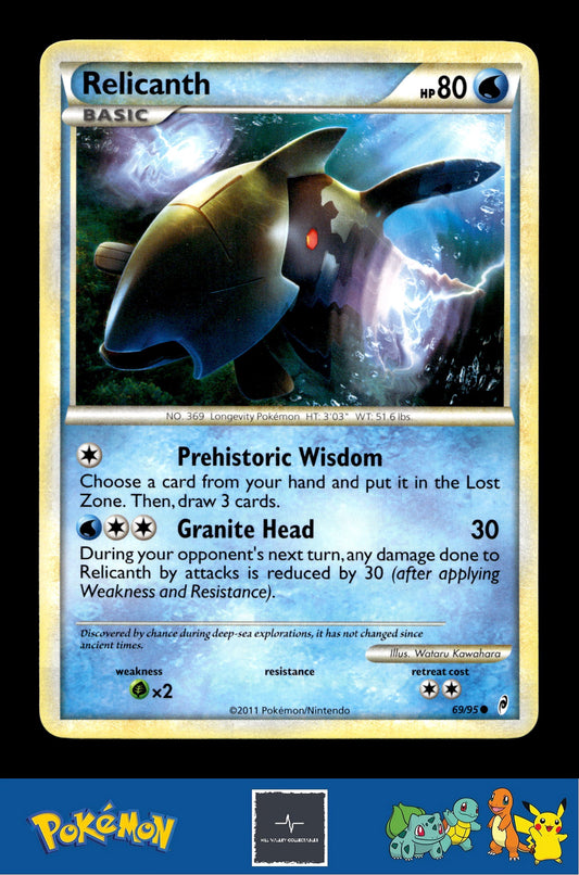 2011 Pokemon HGSS Call of Legends 69/95 Relicanth
