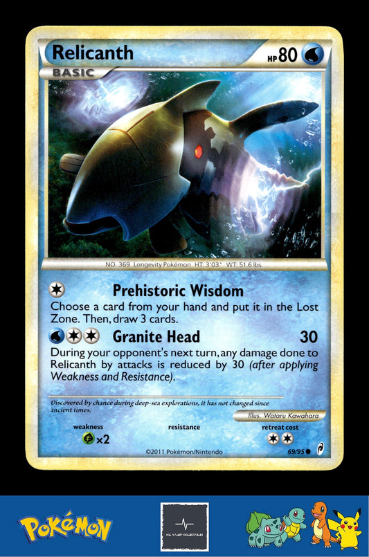 2011 Pokemon HGSS Call of Legends 69/95 Relicanth