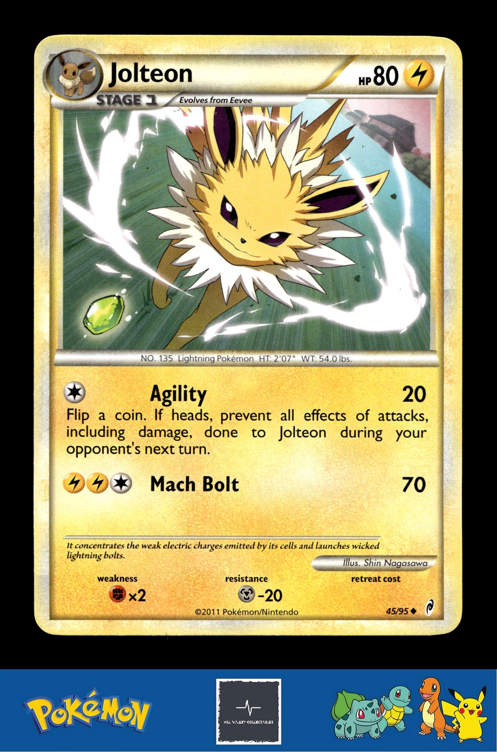 2011 Pokemon HGSS Call of Legends 45/95 Jolteon