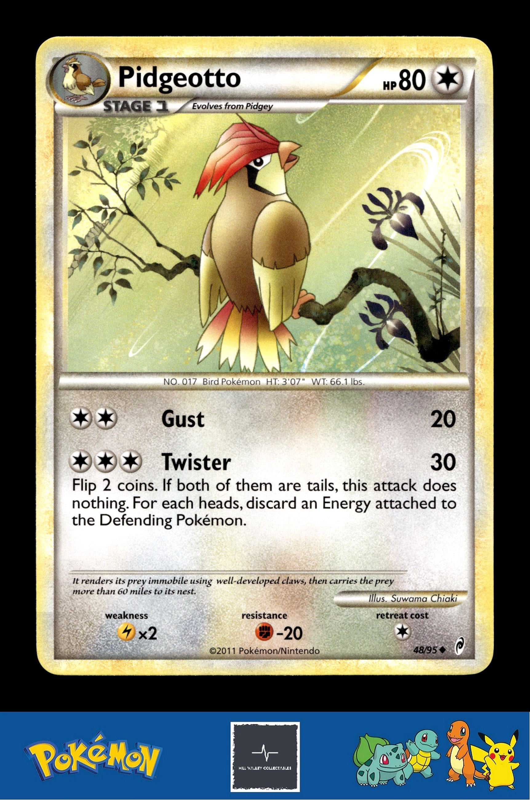 2011 Pokemon HGSS Call of Legends 48/95 Pidgeotto