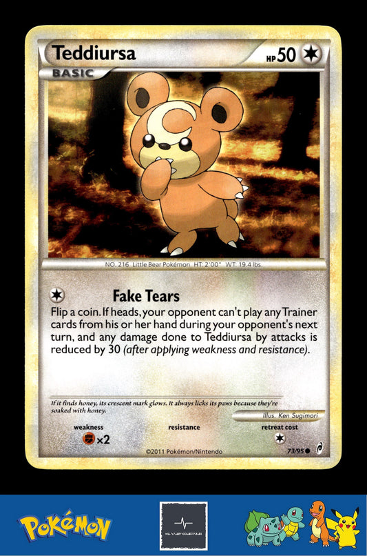 2011 Pokemon HGSS Call of Legends 73/95 Teddiursa