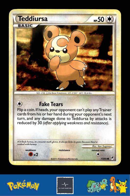 2011 Pokemon HGSS Call of Legends 73/95 Teddiursa