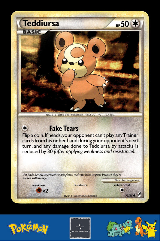 2011 Pokemon HGSS Call of Legends 73/95 Teddiursa