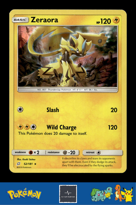 2019 Pokemon SM Team Up 52/181 Zeraora Holo