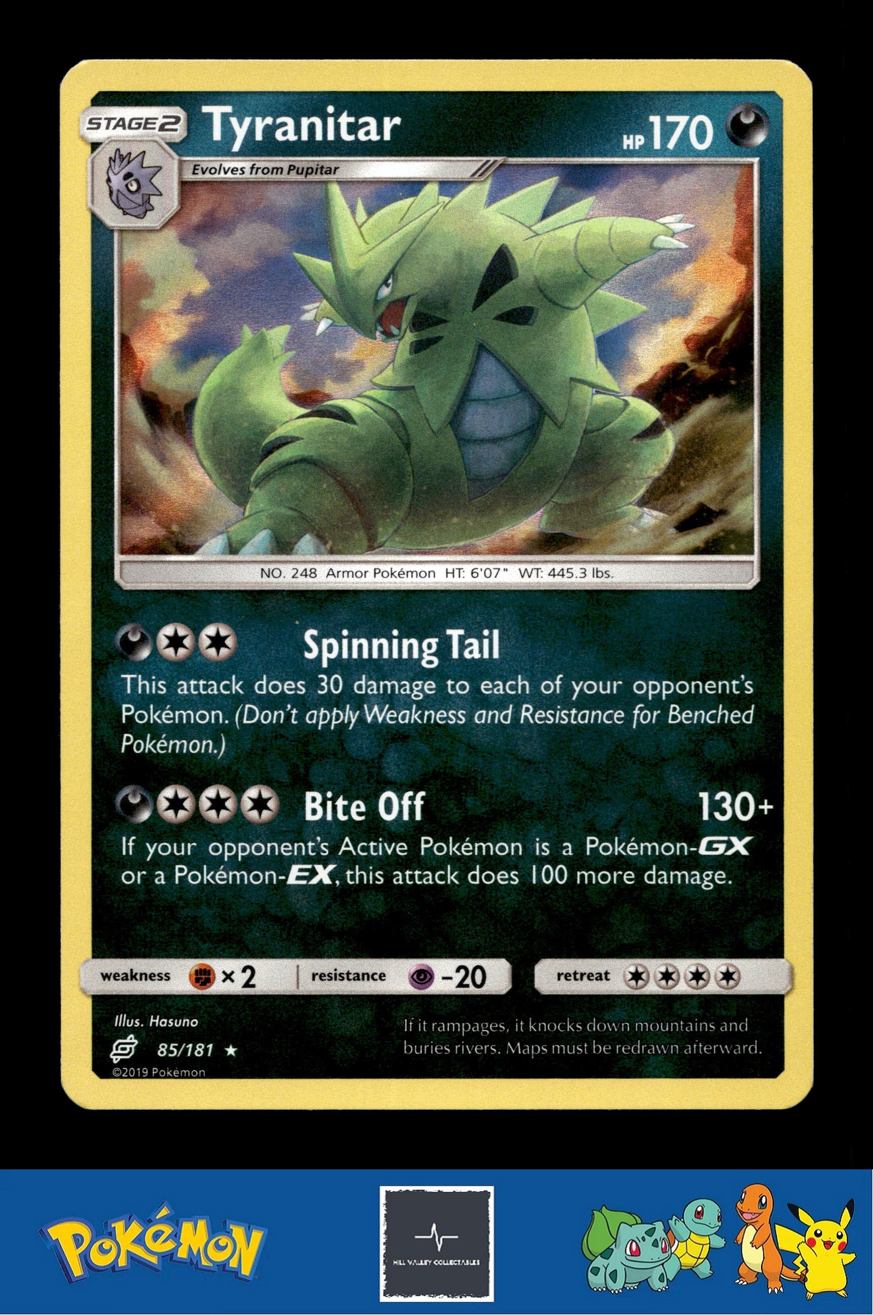 2019 Pokemon SM Team Up 85/181 Tyranitar Holo