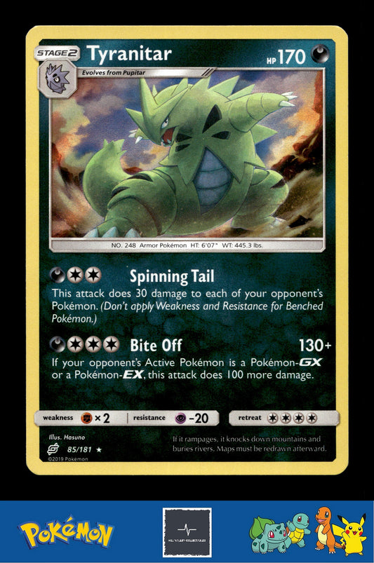 2019 Pokemon SM Team Up 85/181 Tyranitar Holo