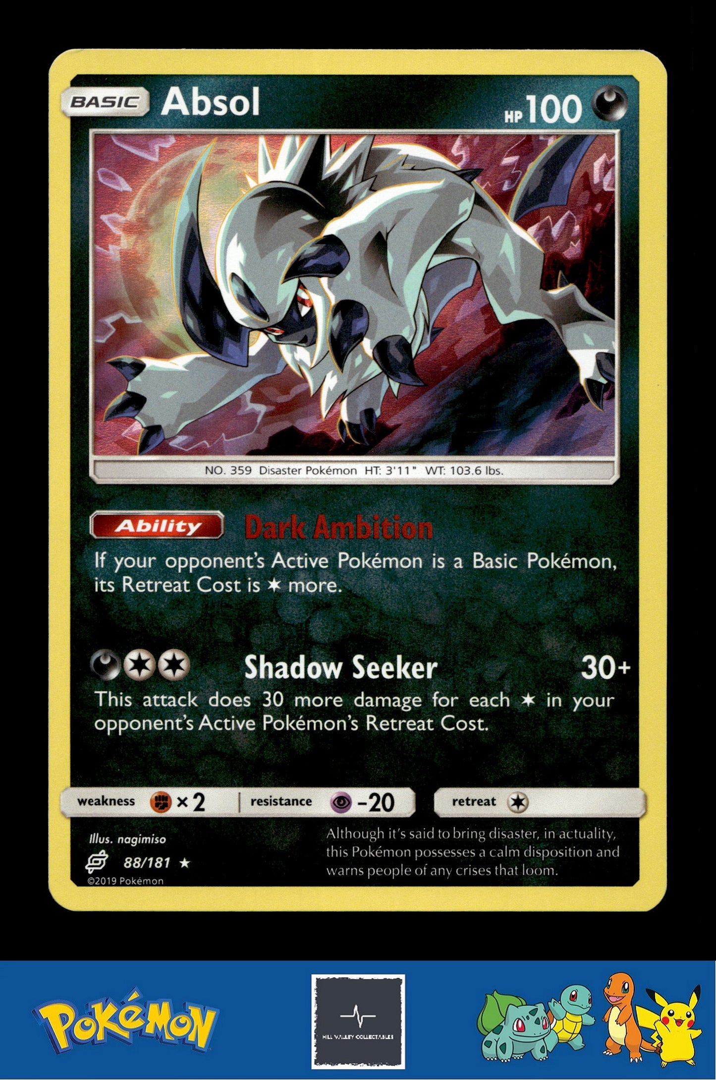 2019 Pokemon SM Team Up 88/181 Absol Holo