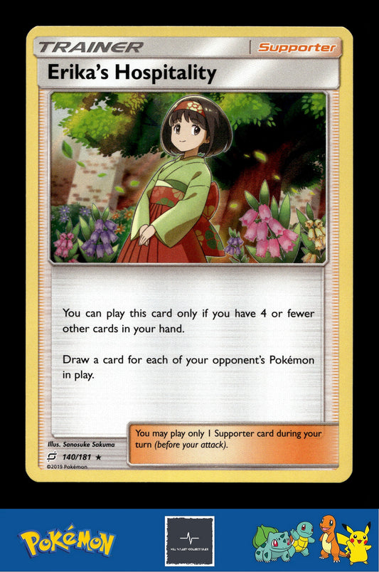 2019 Pokemon SM Team Up 140/181 Erika's Hospitality Holo