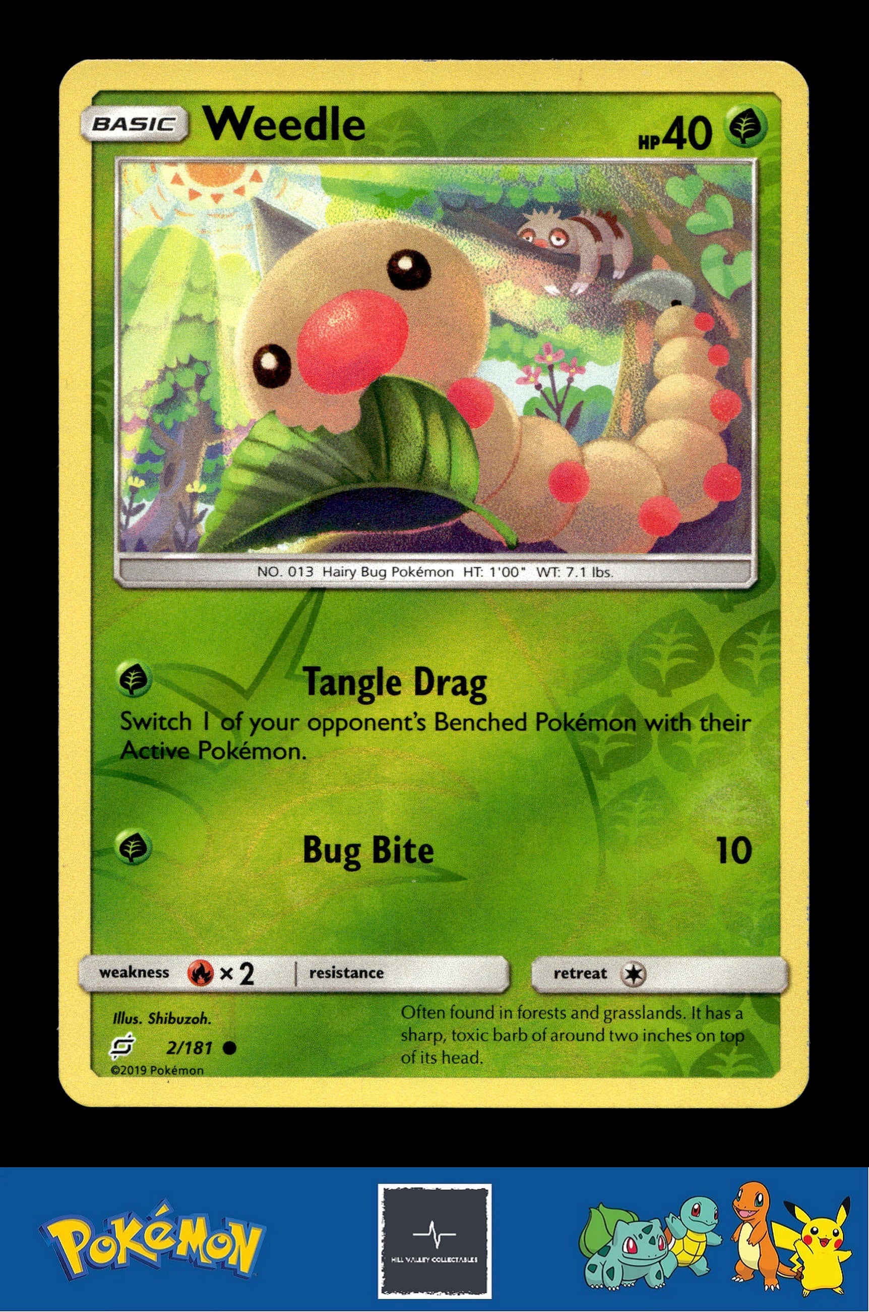 2019 Pokemon SM Team Up 2/181 Weedle Reverse
