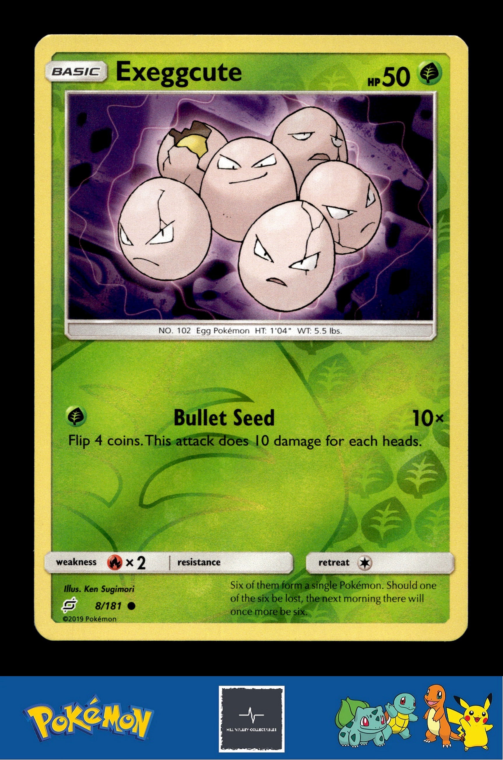 2019 Pokemon SM Team Up 8/181 Exeggcute (Sugimori) Reverse