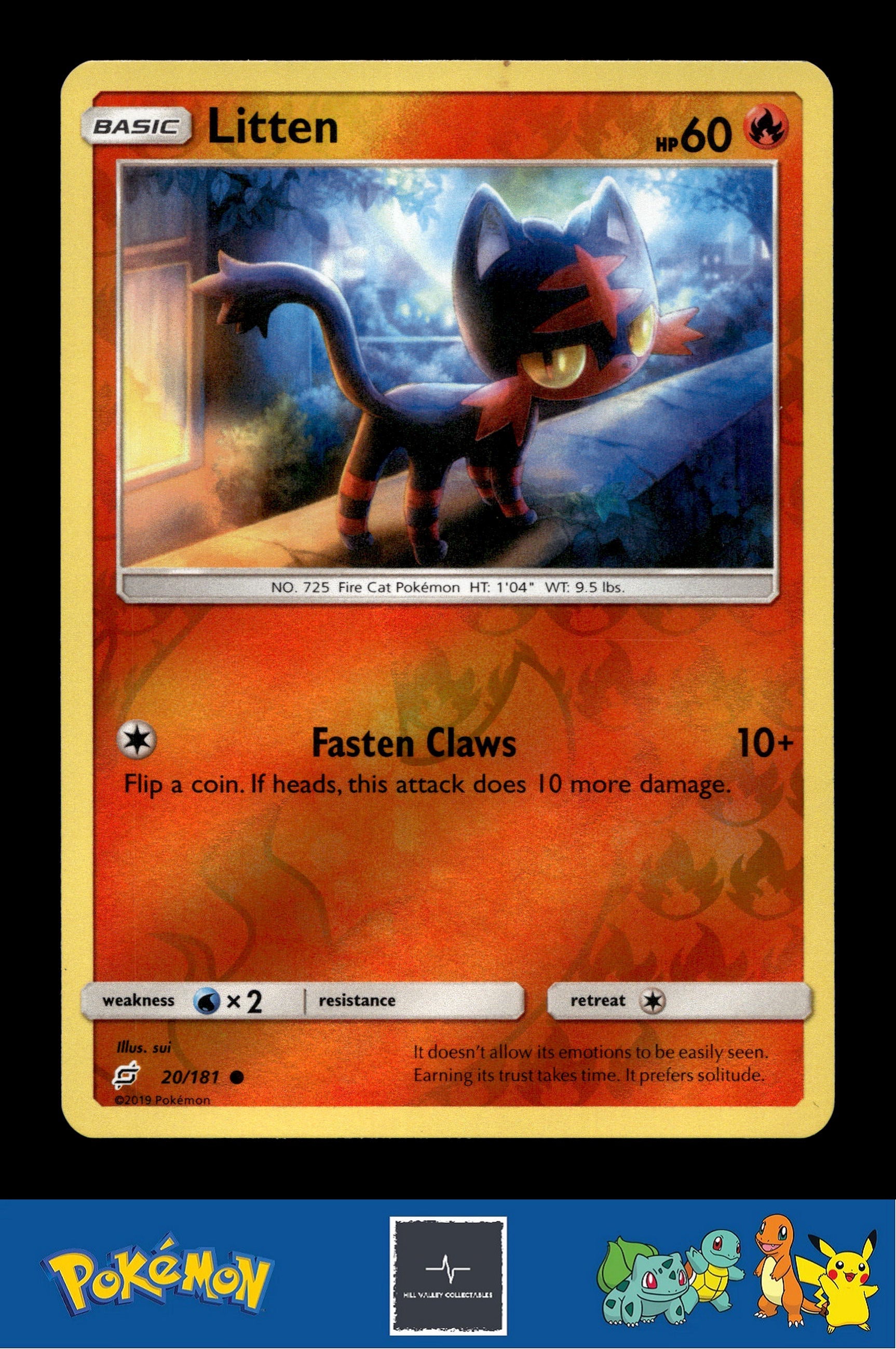 2019 Pokemon SM Team Up 20/181 Litten Reverse