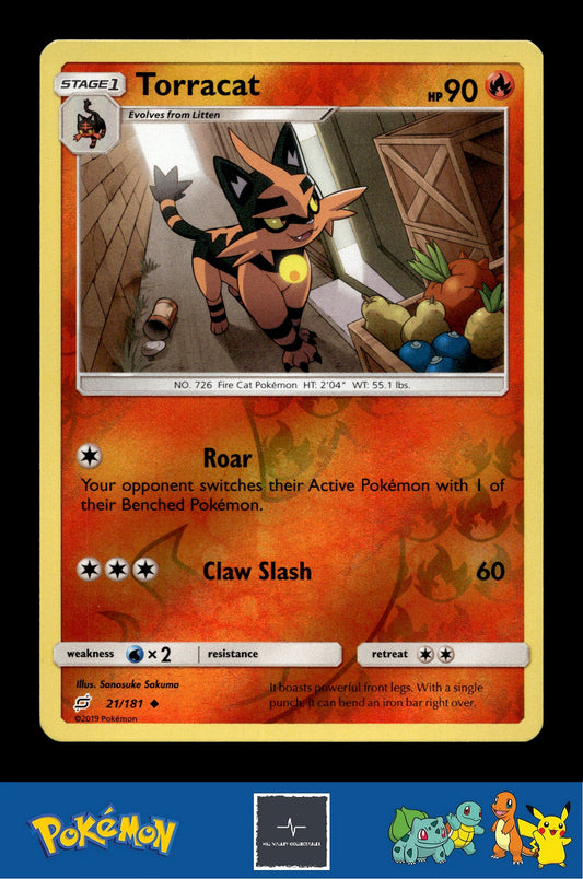 2019 Pokemon SM Team Up 21/181 Torracat Reverse