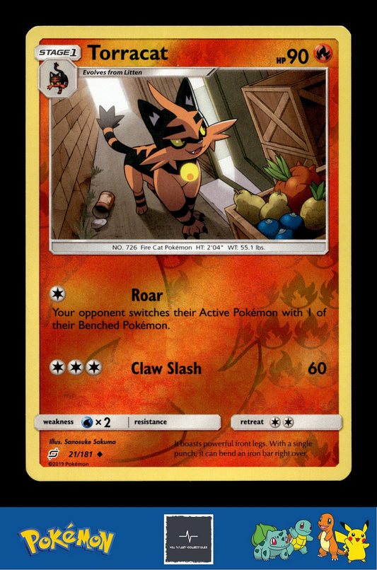 2019 Pokemon SM Team Up 21/181 Torracat Reverse