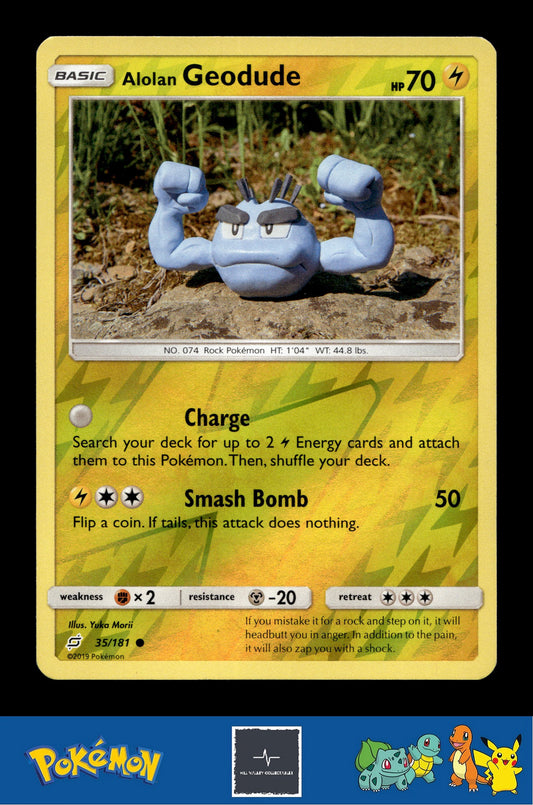 2019 Pokemon SM Team Up 35/181 Alolan Geodude (Morii) Reverse