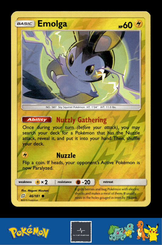 2019 Pokemon SM Team Up 46/181 Emolga Reverse