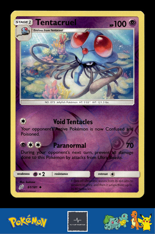 2019 Pokemon SM Team Up 61/181 Tentacruel Reverse