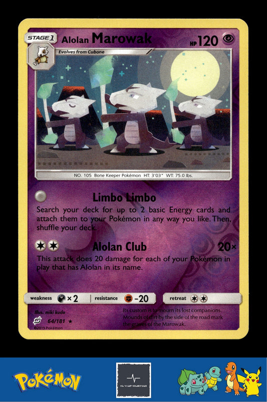 2019 Pokemon SM Team Up 64/181 Alolan Marowak Reverse